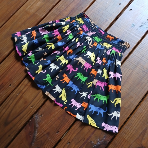 H&M XS/S black rainbow leopard cat print mini skirt - Picture 3 of 7